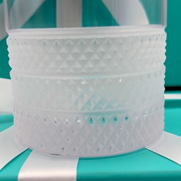 NEW Tiffany & Co. Diamond Point Crystal Glass Height 4" Double Old Fashioned - Picture 9 of 11